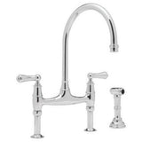 Rohl - Georgian EraE Bridge Kitchen Faucet With Side Spray - Polished Chrome