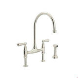 Rohl - Georgian EraE Bridge Kitchen Faucet With Side Spray - Polished Nickel