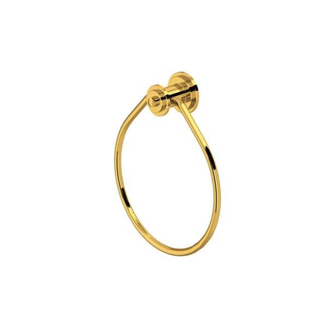 Rohl - ArmstrongE Towel Ring - Unlacquered Brass