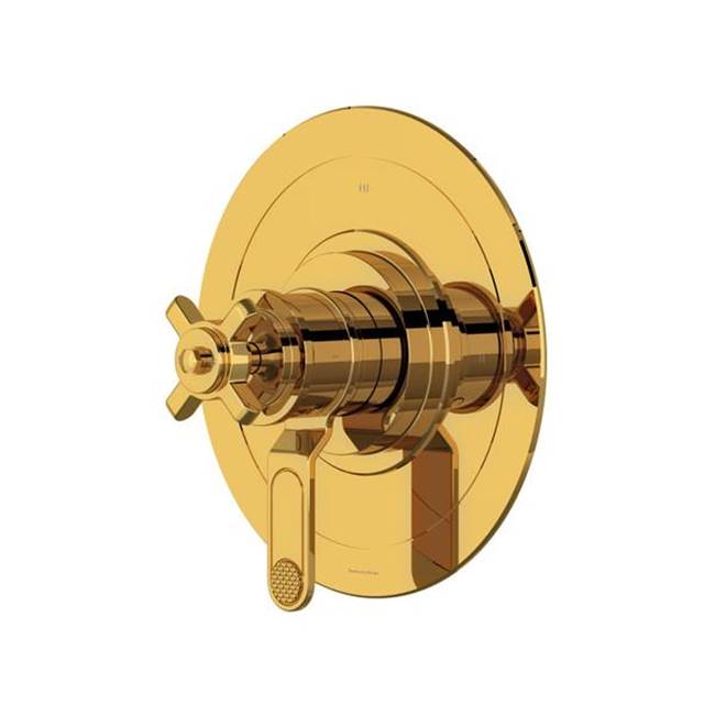 Rohl - ArmstrongE 1/2'' Therm & Pressure Balance Trim With 2 Functions - Unlacquered Brass