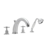 Rohl - EdwardianE 4-Hole Deck Mount Tub Filler - Polished Chrome