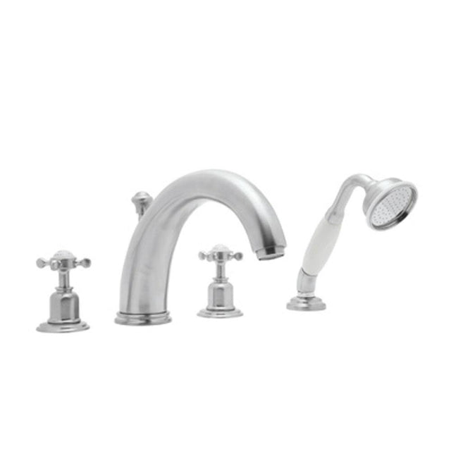 Rohl - EdwardianE 4-Hole Deck Mount Tub Filler - Polished Chrome