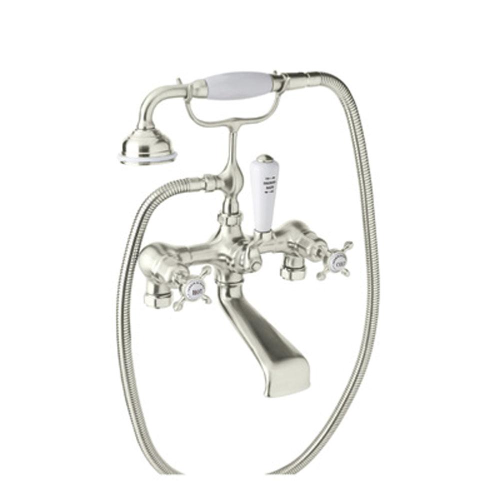 Rohl - EdwardianE Two Hole Tub Filler Without Risers - Polished Nickel