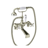 Rohl - EdwardianE Two Hole Tub Filler Without Risers - Satin Nickel