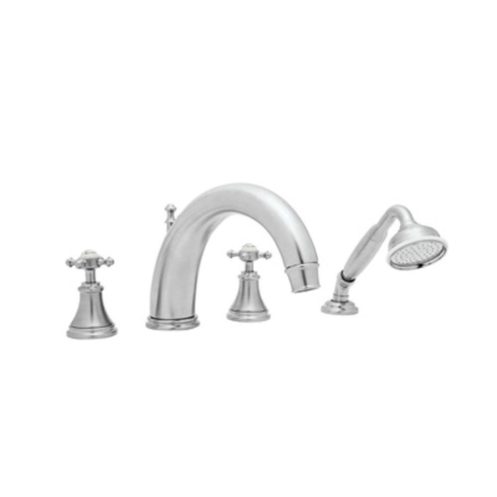 Rohl - Georgian EraE 4-Hole Deck Mount Tub Filler With C-Spout - Polished Chrome