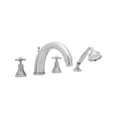 Rohl - Georgian EraE 4-Hole Deck Mount Tub Filler With C-Spout - Polished Chrome