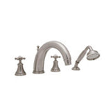 Rohl - Georgian EraE 4-Hole Deck Mount Tub Filler With C-Spout - English Bronze