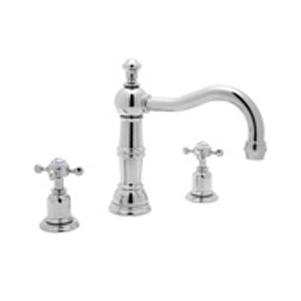 Rohl - EdwardianE Widespread Lavatory Faucet With Column Spout - English Bronze