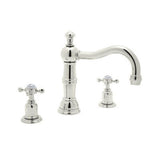 Rohl - EdwardianE Widespread Lavatory Faucet With Column Spout - Polished Nickel