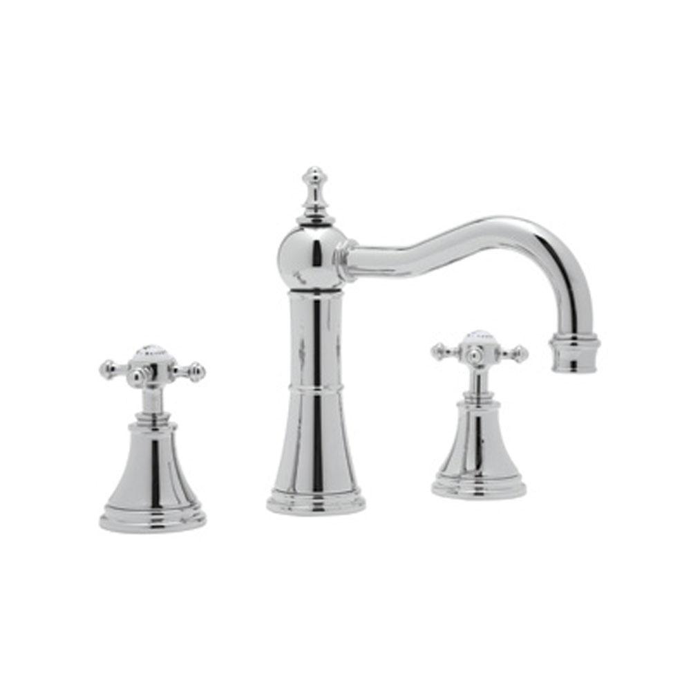 Rohl - Georgian EraE Widespread Lavatory Faucet With Column Spout - Polished Chrome