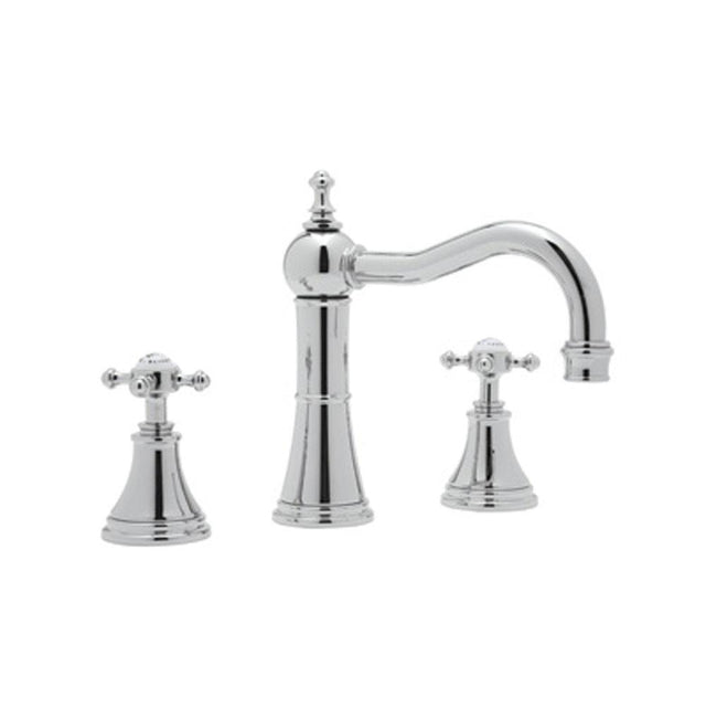 Rohl - Georgian EraE Widespread Lavatory Faucet With Column Spout - Polished Chrome