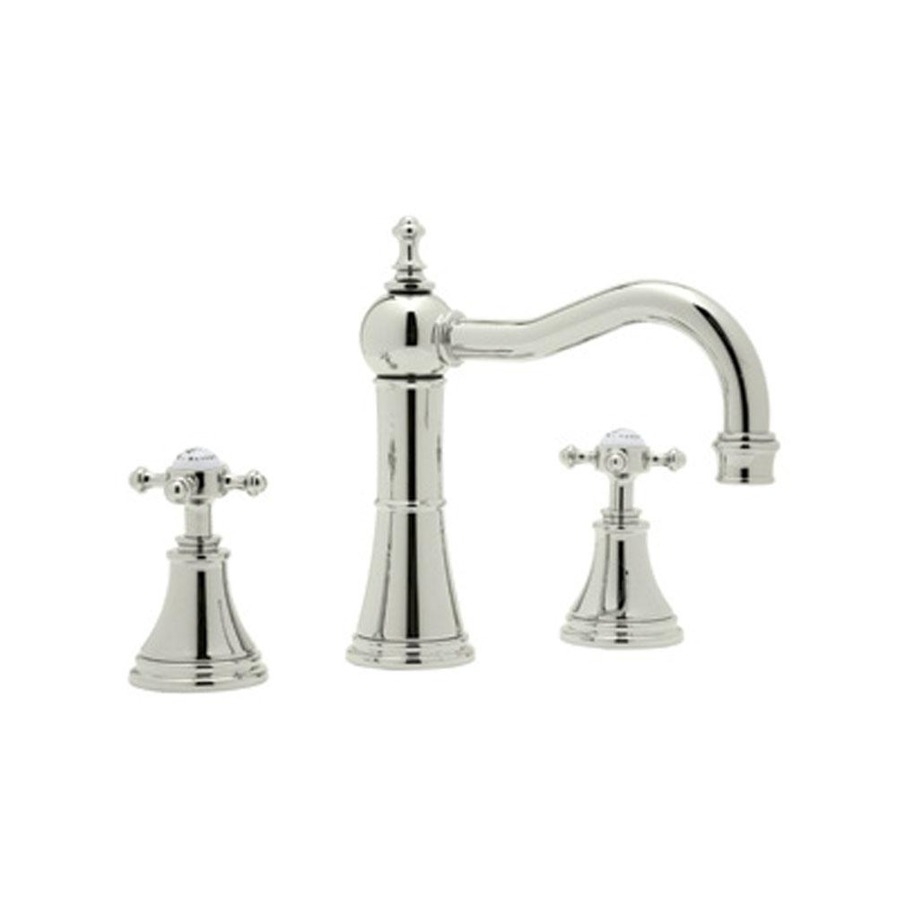 Rohl - Georgian EraE Widespread Lavatory Faucet With Column Spout - Polished Nickel