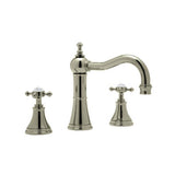 Rohl - Georgian EraE Widespread Lavatory Faucet With Column Spout - Satin Nickel