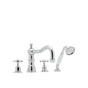 Rohl - EdwardianE 4-Hole Deck Mount Tub Filler With Column Spout - Polished Chrome