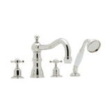Rohl - EdwardianE 4-Hole Deck Mount Tub Filler With Column Spout - English Bronze