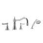 Rohl - Georgian EraE 4-Hole Deck Mount Tub Filler With Column Spout - Polished Chrome