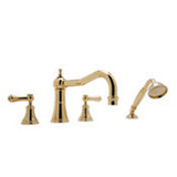 Rohl - Georgian EraE 4-Hole Deck Mount Tub Filler With Column Spout - English Bronze