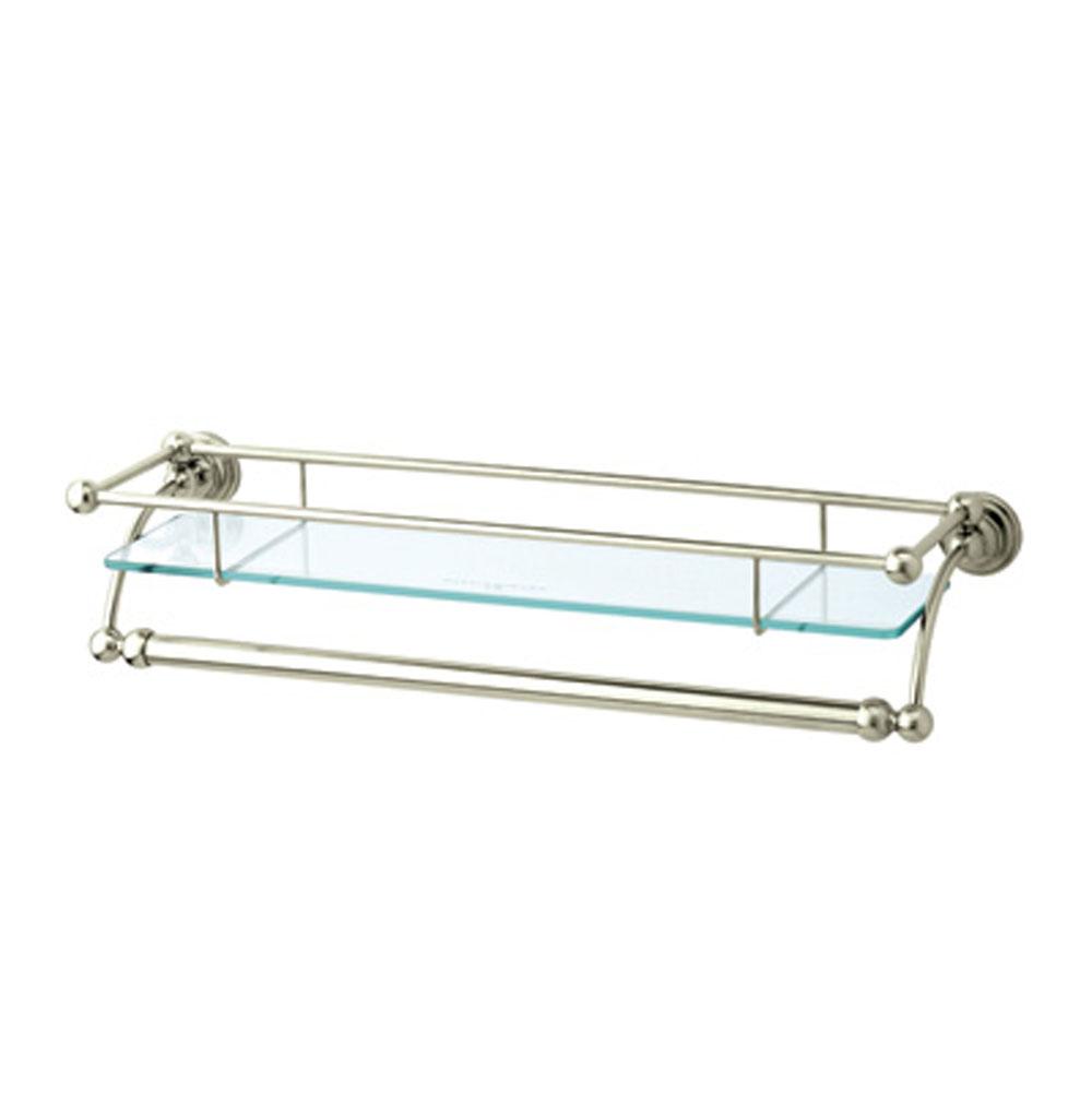 Rohl - Wall Mount Glass Vanity Shelf - Satin Nickel