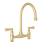 Rohl - Georgian EraE Bridge Kitchen Faucet Without Unions - Satin English Gold