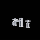 Rohl - ArmstrongE Widespread Lavatory Faucet With Low Spout - Polished Chrome