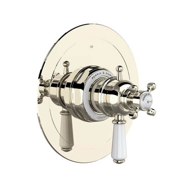 Rohl - EdwardianE 1/2'' Therm & Pressure Balance Trim With 3 Functions - Polished Nickel