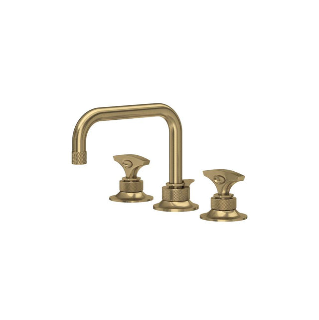 Rohl - Graceline Widespread Lavatory Faucet With U-Spout - Antique Gold