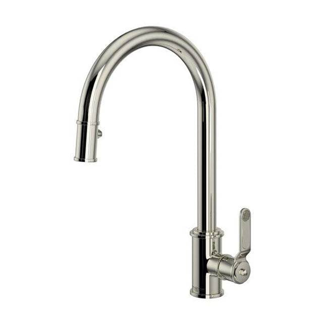 Rohl - ArmstrongE Pull-Down Kitchen Faucet With C-Spout - Polished Nickel