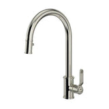 Rohl - ArmstrongE Pull-Down Kitchen Faucet With C-Spout - Polished Nickel