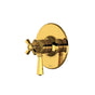 Rohl - 1/2'' Therm & Pressure Balance Trim With 3 Functions - Unlacquered Brass
