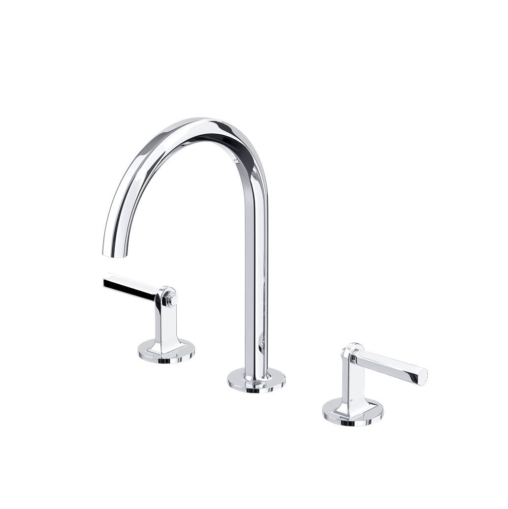 Rohl - ModelleE Widespread Lavatory Faucet With C-Spout - Polished Chrome
