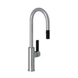 Rohl - TuarioE Pull-Down Bar/Food Prep Kitchen Faucet With C-Spout - Polished Chrome