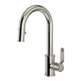 Rohl - ArmstrongE Pull-Down Bar/Food Prep Kitchen Faucet - Polished Nickel