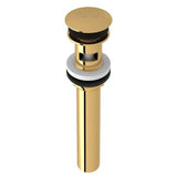 Rohl - Lavatory Push Drain With Overflow - English Gold