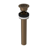 Rohl - Lavatory Grid Drain With Overflow - English Bronze