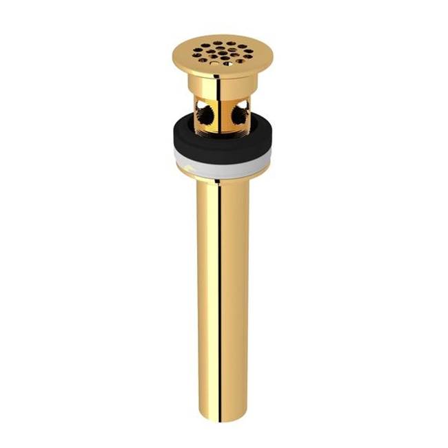 Rohl - Lavatory Grid Drain With Overflow - English Gold