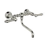 Rohl - Acqui Wall Mount Bridge Lavatory Faucet - Polished Nickel