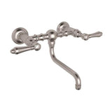 Rohl - Acqui Wall Mount Bridge Lavatory Faucet - Satin Nickel