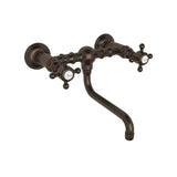 Rohl - Acqui Wall Mount Bridge Lavatory Faucet - Tuscan Brass