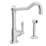 Rohl - Acqui Extended Spout Kitchen Faucet With Side Spray - Polished Chrome