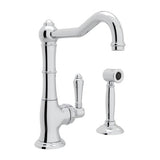 Rohl - Acqui Bar/Food Prep Kitchen Faucet With Side Spray - Polished Chrome