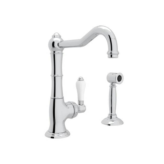 Rohl - Acqui Bar/Food Prep Kitchen Faucet With Side Spray - Polished Chrome
