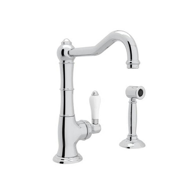 Rohl - Acqui Bar/Food Prep Kitchen Faucet With Side Spray - Polished Chrome