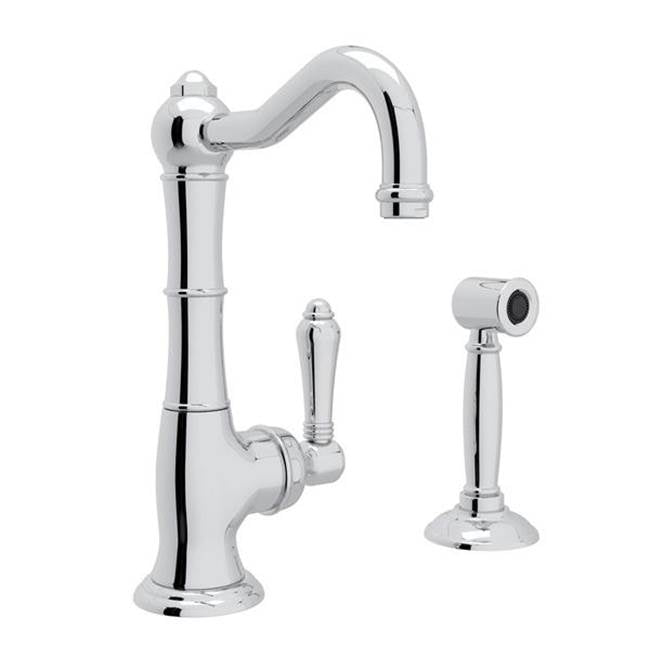 Rohl - Acqui Kitchen Faucet With Side Spray - Polished Chrome