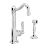 Rohl - Acqui Kitchen Faucet With Side Spray - Polished Chrome