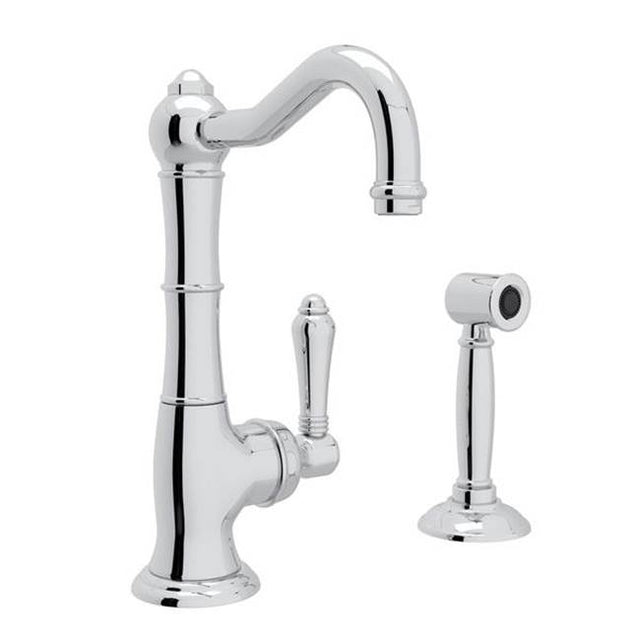 Rohl - Acqui Kitchen Faucet With Side Spray - Polished Chrome
