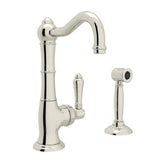 Rohl - Acqui Kitchen Faucet With Side Spray - Polished Nickel