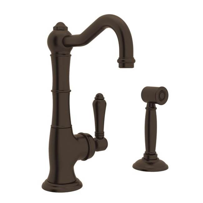 Rohl - Acqui Kitchen Faucet With Side Spray - Tuscan Brass