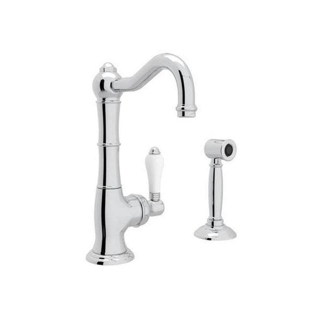 Rohl - Acqui Kitchen Faucet With Side Spray - Polished Chrome