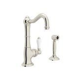 Rohl - Acqui Kitchen Faucet With Side Spray - Polished Nickel
