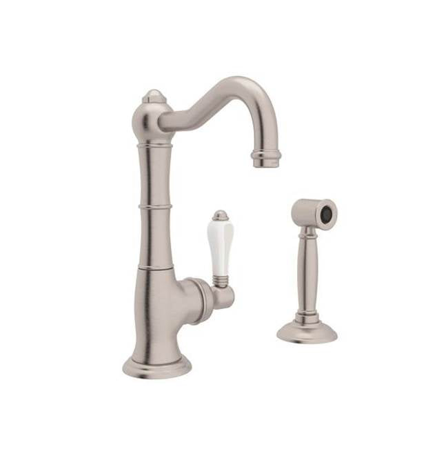 Rohl - Acqui Kitchen Faucet With Side Spray - Satin Nickel